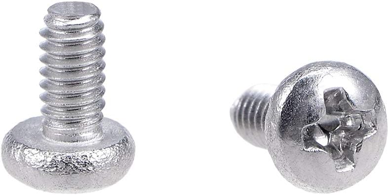 sourcing map M2x4mm Machine Screws Pan Phillips Cross Head Screw 304 Stainless Steel Fasteners Bolts 100Pcs