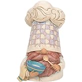Enesco Jim Shore Heartwood Creek Bon Appetit! Chef Gnome Figure- Stone Resin Hand Painted Gnomes Mini Figurines Home Decor Kitchen Statue