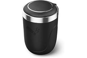 Cigarette Ashtray Stainless Steel Ash Tray Detachable with Lid LED Light Smokeless Windproof Smell Proof Ashtray for Outdoor 