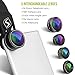 SVIT Phone Camera Lens Kit - 5 in 1 Optical Glass Mobile Attachment Set - 2X Zoom Telephoto, 198 Fisheye, 0.63X Wide Angle, 15X Macro, CPL Filter and Universal Clip Adapter for Cell Phones and Tablets