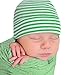 Melondipity Green and White Striped Newborn Hospital Hat