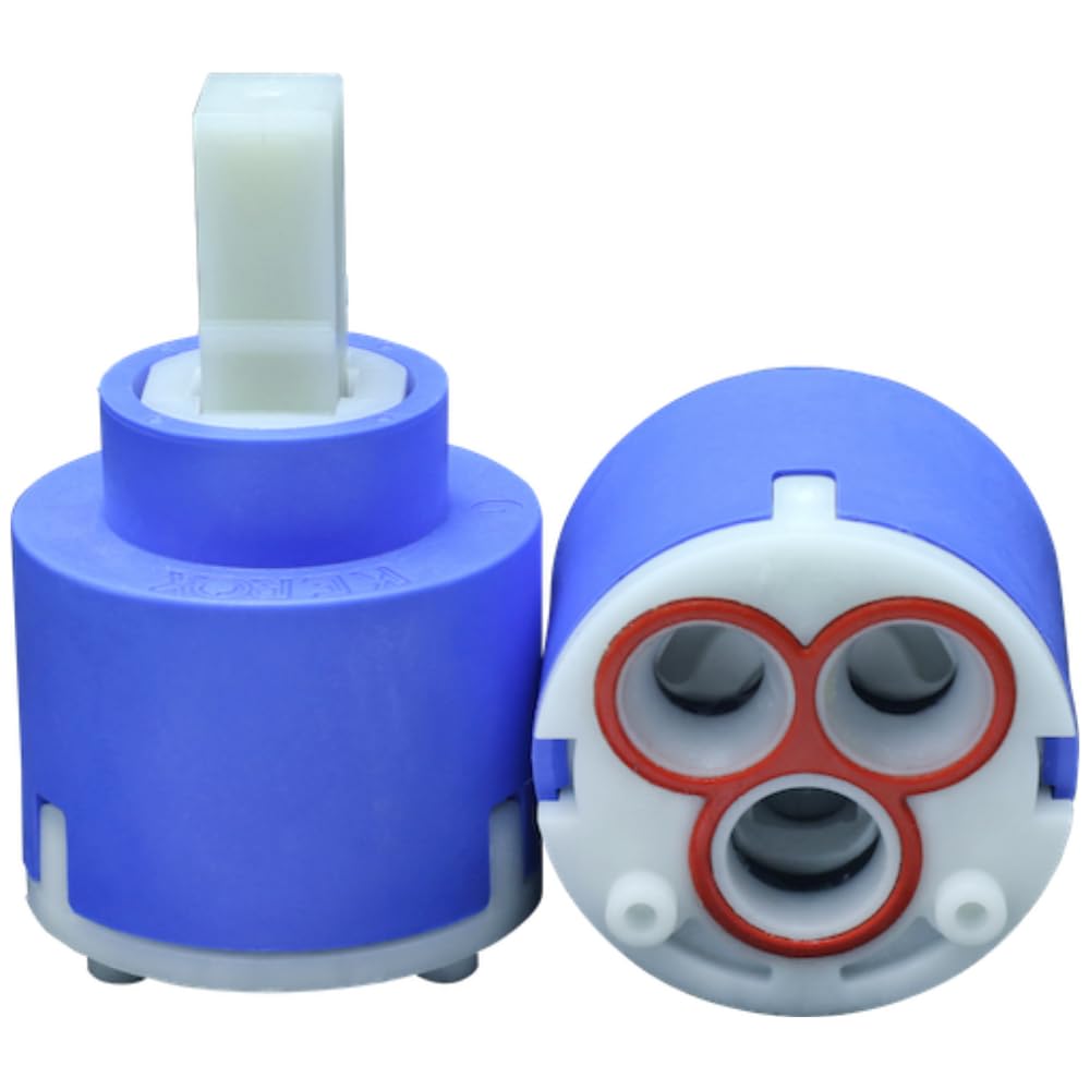 Schläfer 480036 | 40mm Mixer Faucet Cartridge, Ceramic Replacement Cartridge with 2 Feet, for Single Lever Mixer Taps in Kitchen, Bathroom, Shower and Bathtub