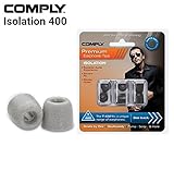Comply Foam Premium Earphone Tips - Isolation T-400 (Platinum, 3 Pairs, Medium)