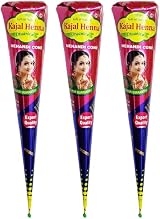 AARNAV Fresh Dark Brown Kajal Henna Cones Pack of 3 25g Each view 1