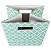 DII Hard Sided Collapsible Fabric Storage Container for Nursery, Offices, & Home Organization, (11x11x11) - Lattice Aqua