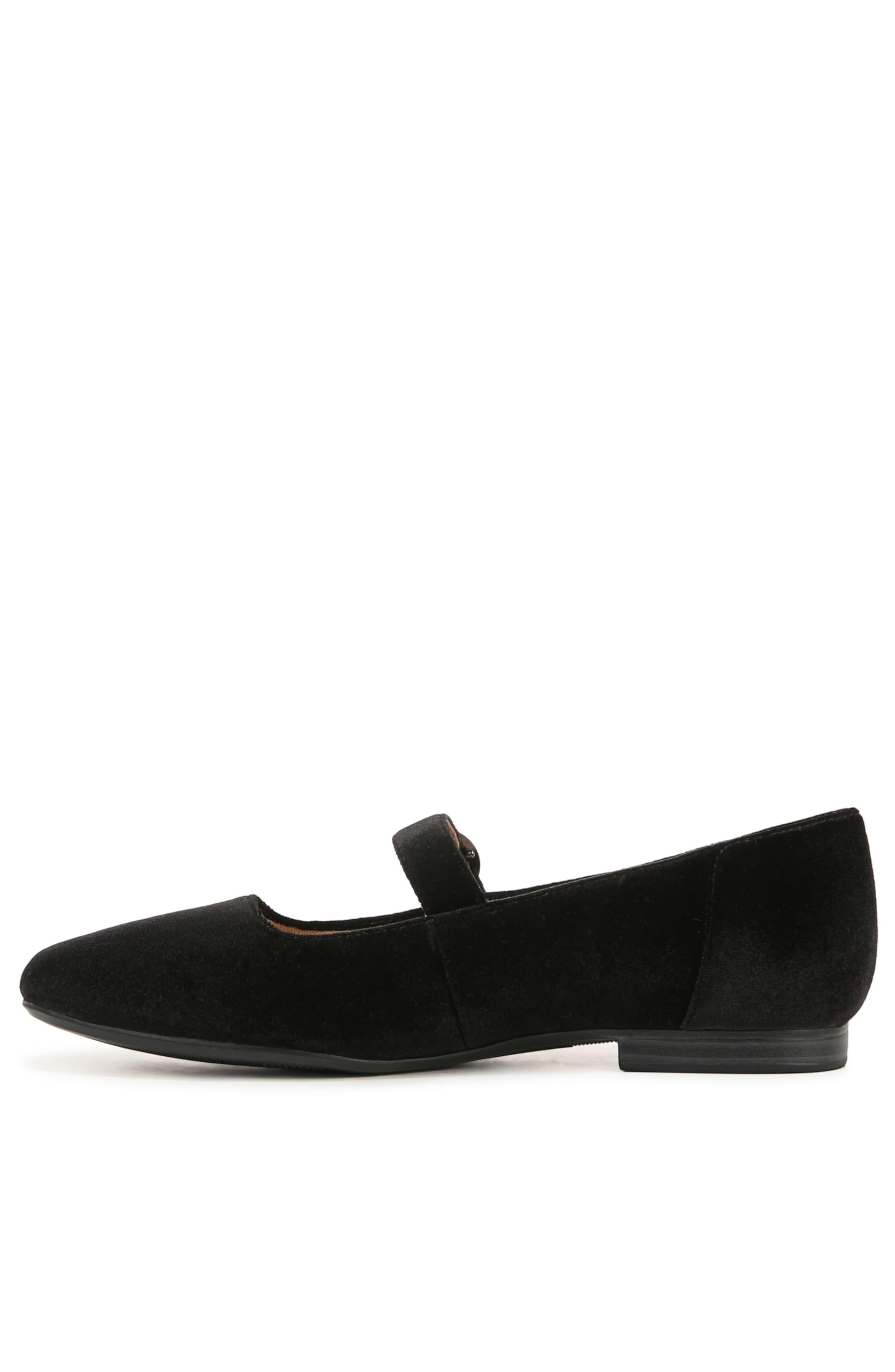 Naturalizer Womens Kelly Mary Jane Flats Black Velvet 6.5 M