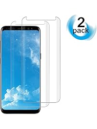 [2PACK] Galaxy S8 Clear Screen Protector,[Case Friendly][Anti-Fingerprint] Tempered Glass Screen Protector for Samsung Galaxy S8