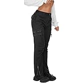 KOCTHOMY Cargo Hiking Pants for Women Tactical Baggy Pants Women's Casual Y2K with 6 Zipper Pockets No Belt W9922