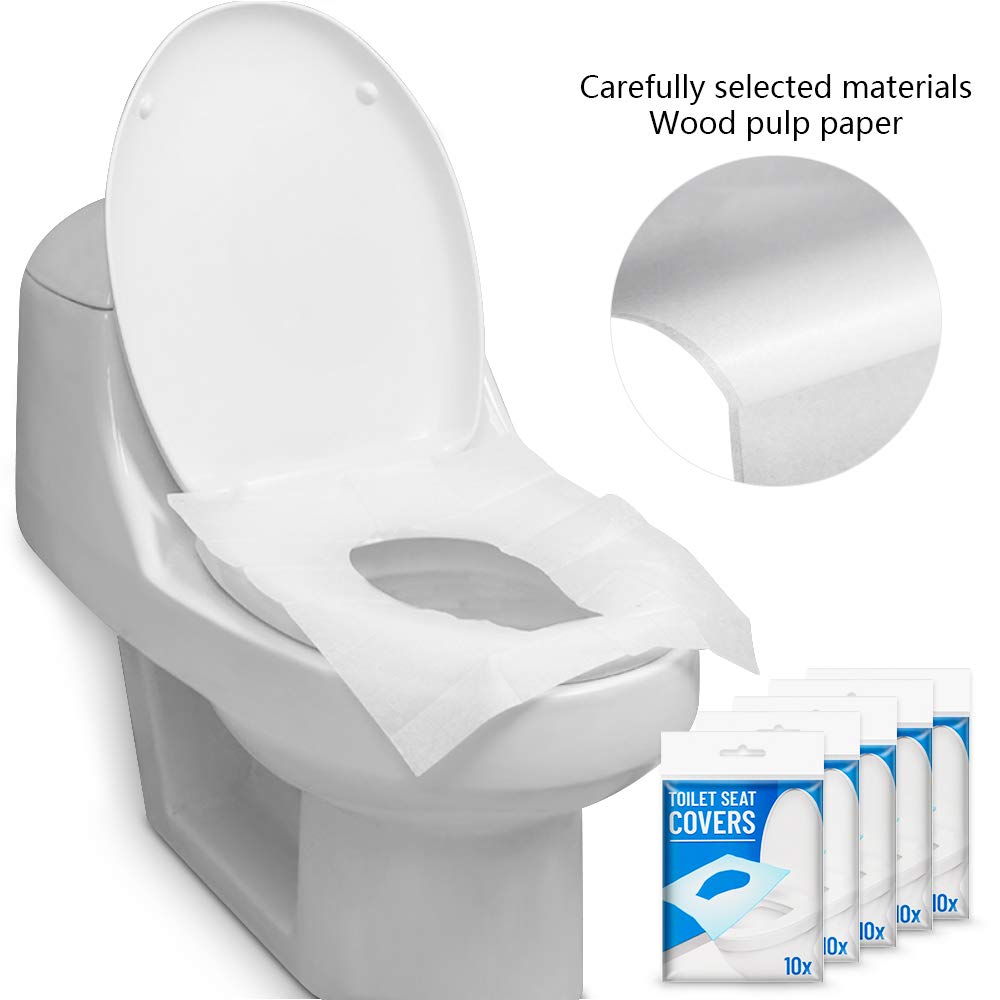 Disposable Toilet Seat Covers, 50PCS Hygienic Flushable Toilet Seat