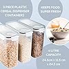 Cereal-Storage-Containers--3Pcs-Set-Plastic-Food-Storage-Containers--Practical-Cereal-Dispenser--Food-Grade-and-BPA-Free--Durable-and-Easy-to-Use--Ideal-for-Cornflakes-Flour-Storage nuovva Cereal Storage Containers – 3Pcs Set Plastic Food Storage Containers – Practical Cereal Dispenser – Food Grade…