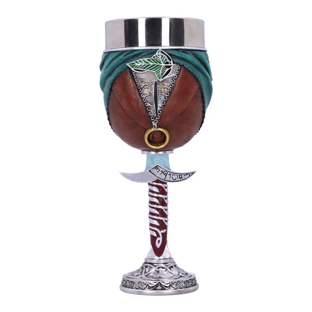 Nemesis Now Officially Licensed Lord of The Rings Frodo Goblet, Brown, 19.5cm