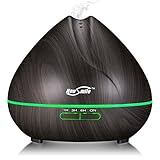 Housmile Essential Oil Diffuser, Aromatherapy Ultrasonic Cool Mist Humidifier Oil Diffuser with 7-Color LED Lights & Auto Shut-off for Office Bedside Living Room SPA, 400 ML