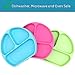Silikong Suction Plate for Toddlers | BPA Free, 100% Food-Grade Silicone | Microwave, Dishwasher and Oven Safe | Stay Put Divided Baby Feeding Plates