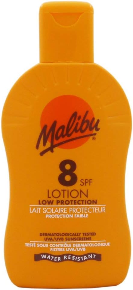 Malibu Low Protection Water Resistant SPF 8 Sunscreen Lotion Spray Shea Butter