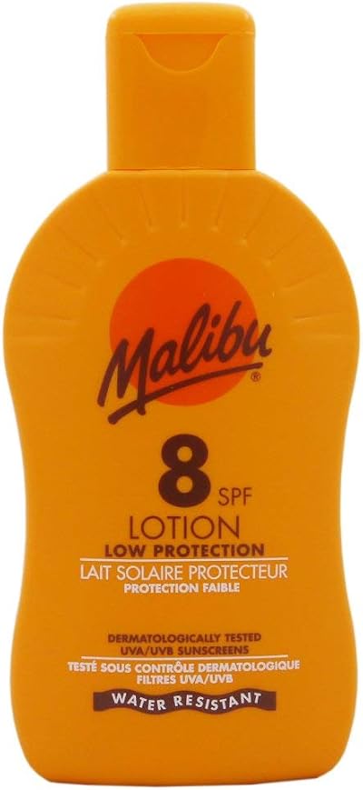 Malibu Low Protection Water Resistant SPF 8 Sunscreen Lotion Spray Shea Butter