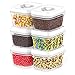 DWËLLZA KITCHEN Airtight Food Storage Containers with Lids – 6 Pieces All Same Size - Pantry Container for Spices, Candy, Nuts, Coffee and Tea, Clear Plastic BPA-Free, Keeps Food Fresh & Dry