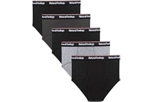 Natural Feelings Men's Briefs Underwear Multipack Mens Cotton Full Rise Briefs with Comfort Waistband S M L XL XXL…