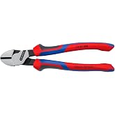 KNIPEX 74 22 200 Comfort Grip High Leverage Angled Diagonal Cutter, 8-Inch, Angled, Comfort Grip