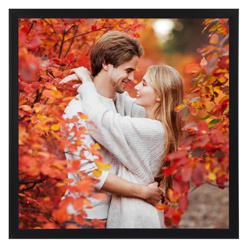 Ditwis Photo Frame 25 x 25 cm Black, Square Frame Suitable for Photos, Pictures and Memories, Horizontal or Vertical Exposure on Wall or Table