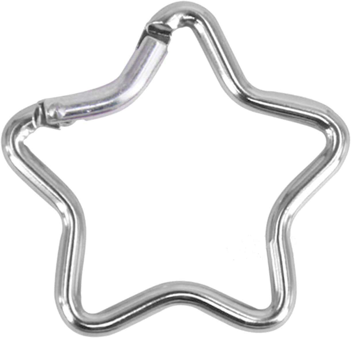 Silver Carabiner Clip Star Shaped, Climbing Buckle Aluminum Alloy Heavy Duty Keyring Hook for Camping Fishing Hiking Traveling Spring Loaded Carabiner Accessory and Keychain Carabiners Accessories