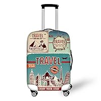 Bigcardesigns Cool Travel Luggage Protective Covers for 22"-26" Suitcase Elastic