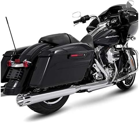 500-0100C-Slot Rinehart Racing 3.5" Chrome with Chrome Slot End Caps Slip-On Mufflers for 1996-2009 Harley Touring Models