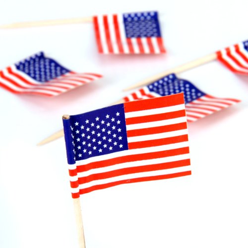 50pcs Drapeaux Americains Decoration De Gateau Tiges Pour Cupcake Patisserie Ustensiles A Patisserie Napravi Rs