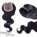 Forevery Hair Lace Closure 4x4 Body Wave Brazilian Virgin Human Hair Extensions Middle Part