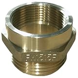 Dixon Valve & Coupling FM1515F Brass Fire Equipment, Hex Nipple, 1-1/2" NPT Female x 1-1/2" NST (NH) Male
