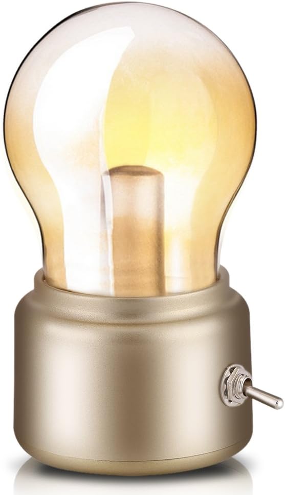 Cikonielf Lampe à Ampoule Creative Retro LED Night Light USB