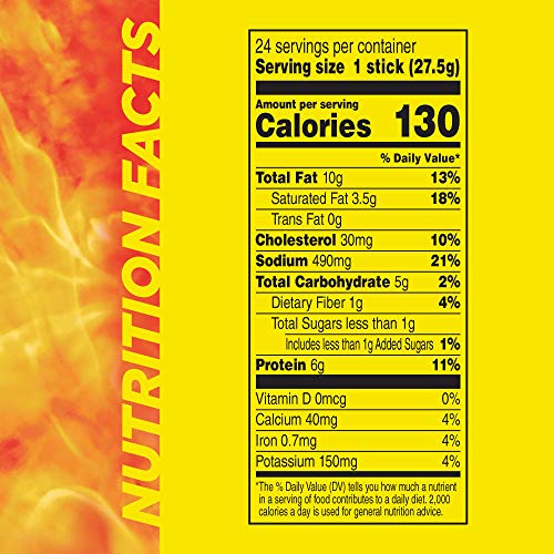 SLIM JIM GIANT SMOKED MEAT STICKS, TABASCO FLAVOR, 6G PROTEIN PER STICK, 0.97 OZ. (24 COUNT)