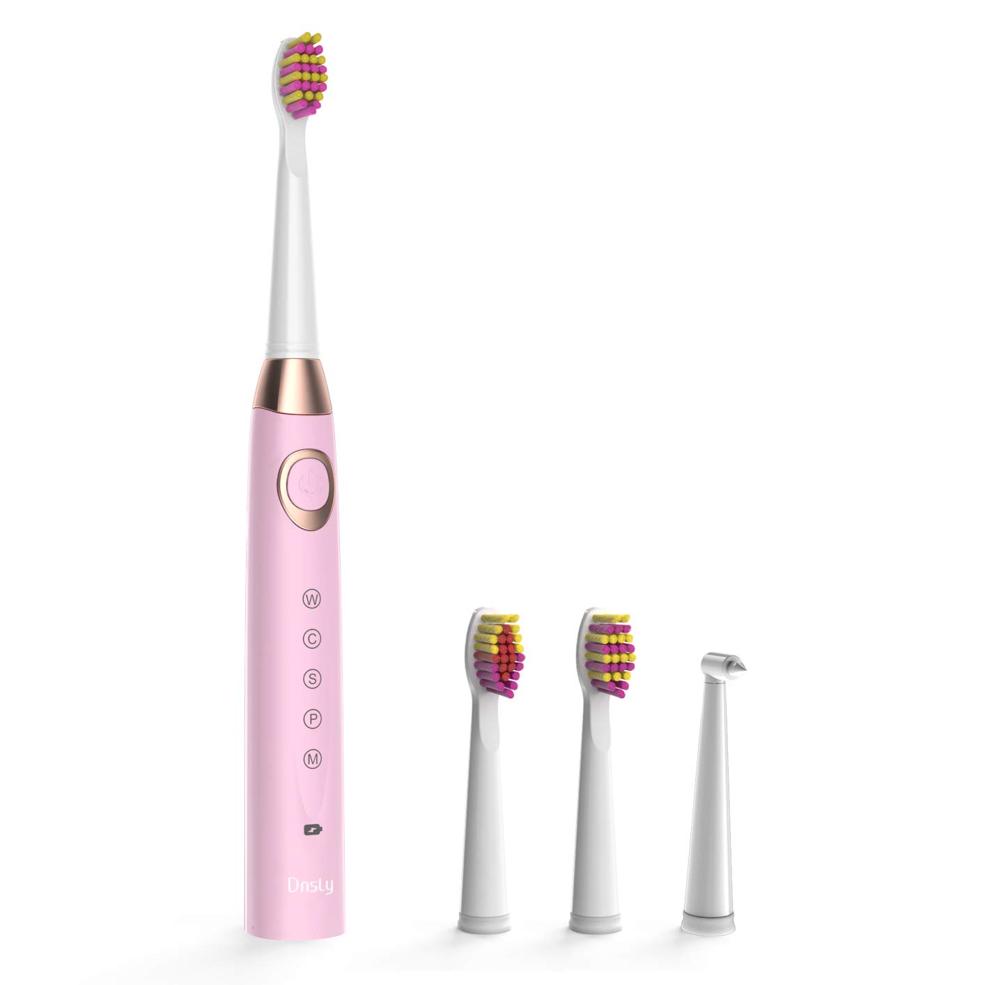 Dnsly Sonic Electric Toothbrush Replacement Heads x4, Black