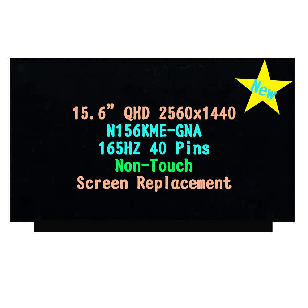View 1 of 15.6" Screen Replacement for ASUS TUF A15 FA507 FA507N FA507NV FA507R FA507RM FA507RR FA507RW FA507U FA507UI FA507UU FA507UV FA507X FA507XI FA507XU FA507XV LCD Display 40 pins 165Hz QHD 2560 x 1440