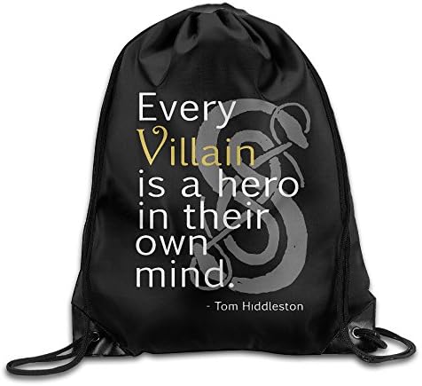 Gym Tom Hiddleston Loki Every Villain Is A Hero Drawstring Backpack Bag