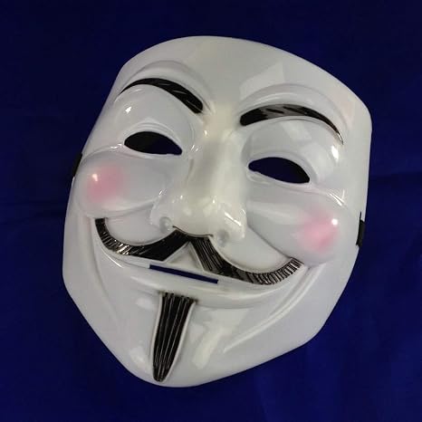 Maschera V Per Vendetta Con LED Luminosi – Maschera Volto Halloween Uomo/donna – Ispirata A Guy Fawkes - Foto 2