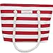 PortoVino Beach Wine Tote (Red/White) - Beach Bag with Hidden, Insulated Compartment, Holds 2 bottles of Wine!