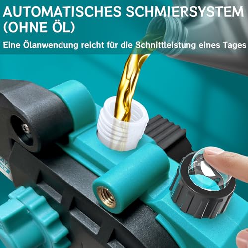 Mini Chainsaw with Battery 8000 mAh, 8 Inch & 6 Inch Mini Chainsaw Electric with Automatic Oiler and 2 x 4000 mAh Brushless Hand Chainsaw Battery for Garden Shears Loppers Wood Cutting