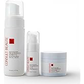 Consult Beaute - MICROBIOME Skin Barrier Moisture Balancing Skin Care Trio - Serum Concentrate, Hydrating Facial Cream & Kombucha Face Wash - For All Skin Types - Lightweight - For Women and Men