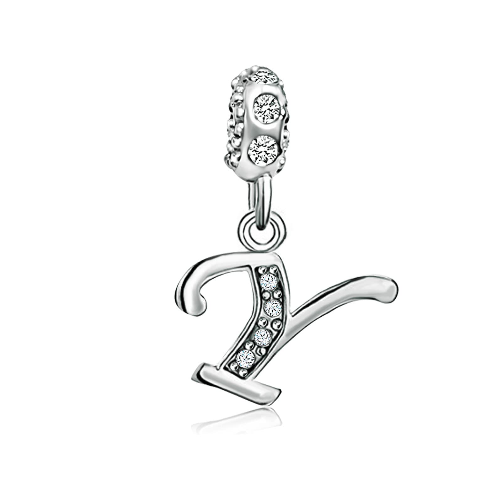 KunBead Jewelry Letter Y Initial Charms Cheap Family Love Wife Charms for Women Valentines Sale fits Bracelets