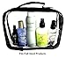 JAVOedge (2 PACK Large Bag Clear PVC Cosmetic Makeup Organizer, Travel Toiletry Bag