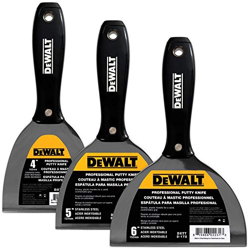 DEWALT Stainless Steel Putty Knife 3Pack 4/5/6Inches DXTT3170