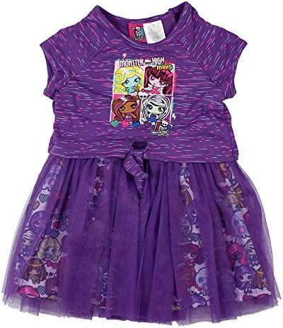 Monster High Minis Purple Tie Front T-Shirt Dress 4-6X (6/6X)