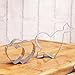 HEMOTON 6Pcs Valentine's Day Heart Cookie Cutters, Love&Wedding Cookie Cutters, Stainless Steel Valentine Bake Biscuti Cutter, Love Heart Shape DIY Chocolate Moulds Baking Mould Vegetable Fruit Cutter