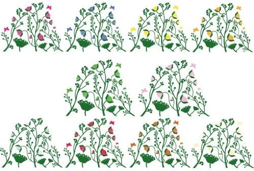 Window Sticker No.TA42 Berry Blossoms window film window tattoo glass sticker window art window décor window decoration window picture Colour: Green; Dimensions: 122cm x 154cm