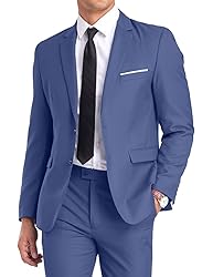 Fxzpiodi Mens 2 Piece Suit Slim Fit Business