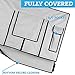 Garnetics Outdoor TV Cover 50 Inch weatherproof | TV Cover for Outside | 50 Inch Outdoor waterproof Smart Shield TV Screen Protector for Outside-Gray