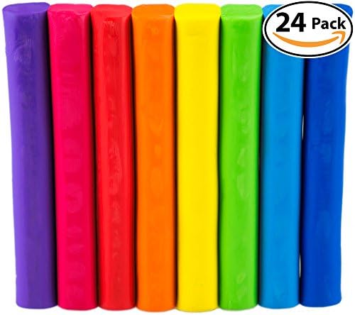 Never-Dries-Out Modeling Clay For Kids 24pc, Multi Color Pack. Unique, Long-Lasting Formula is Endlessly Reusable For Hours of Fun. Great Stocking Stuffer &amp; Christmas Present for Boy &amp; Girl Artists.