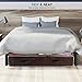 ZOBER Under Bed Storage - Pack of 2 Under Bed Storage Containers for Clothes, Blankets, Winter Clothing, & Shoes - Under The Bed Storage with Handles, Dual Zippers, & Clear Top (Java)