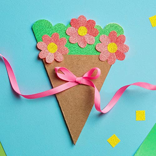 VGOODALL A4 Glitter Craft Paper, 10 Assorted Colors 20 Sheets Sparkle Cardstock Papers 250gsm Shiny Glitter Cards for Cricut Maker for DIY Crafts Gift Wrapping Scrapbook Decorations