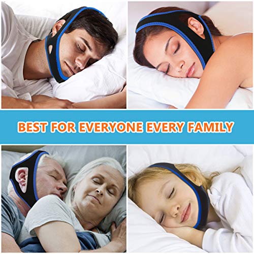Anti Snoring Chin Strap [Upgraded 2019], Natural Snoring Solution Snore Stopper, Sleep Better for Mouth Breather Effective Anti Snoring Devices Stop Snoring Sleep Aid Snore Reducing Aids for Men Women - Thumbnail 3